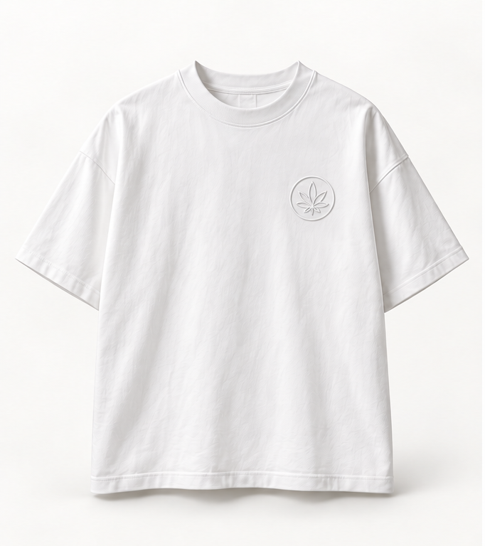 Optical White Oversized Tee — front view