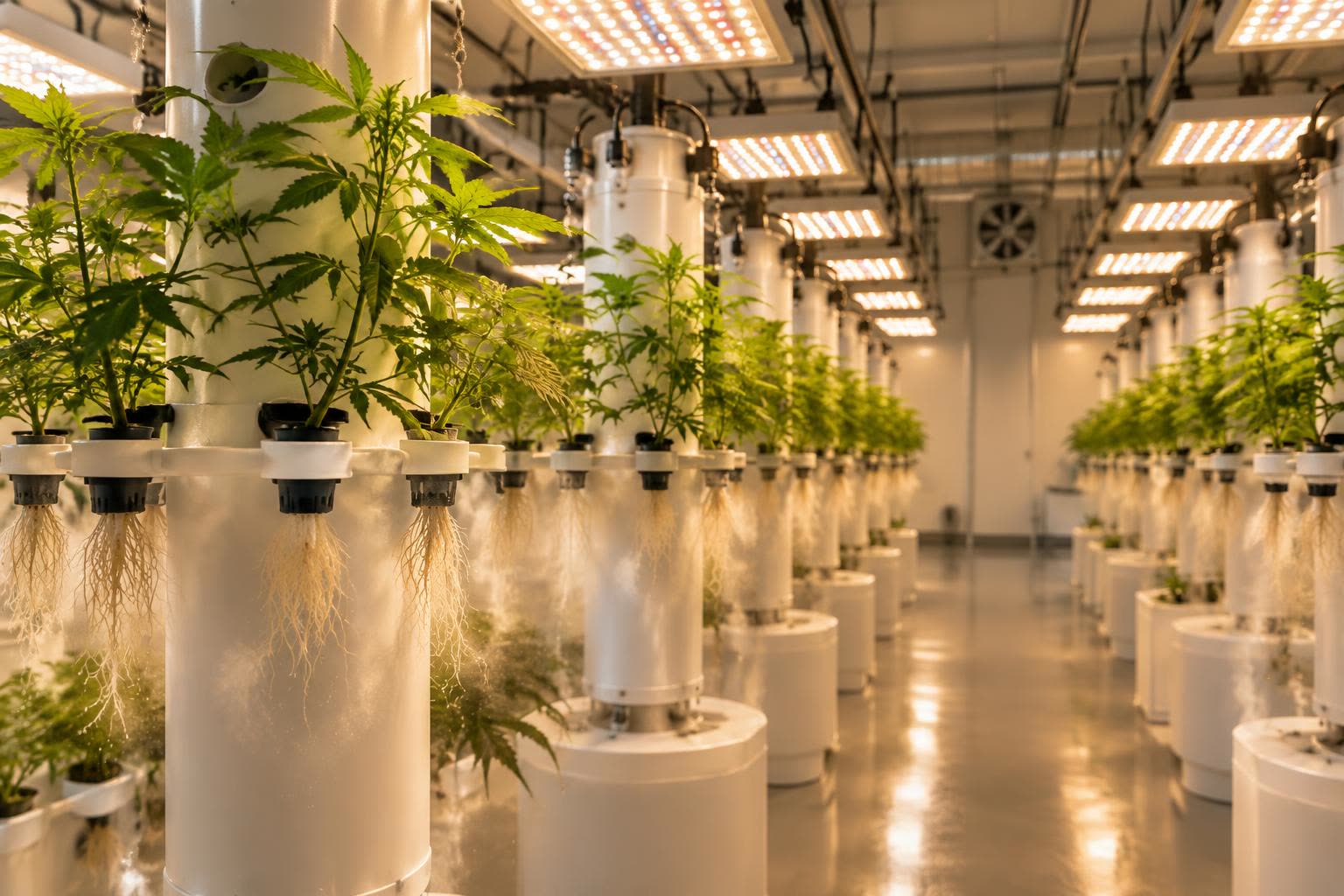 Hemp plants growing