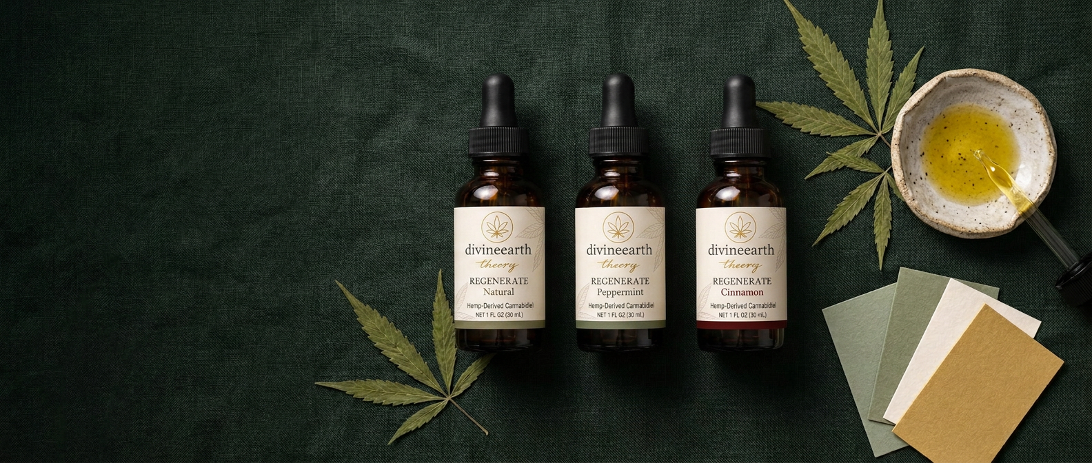 Regenerate Natural, Peppermint and Cinnamon bottles